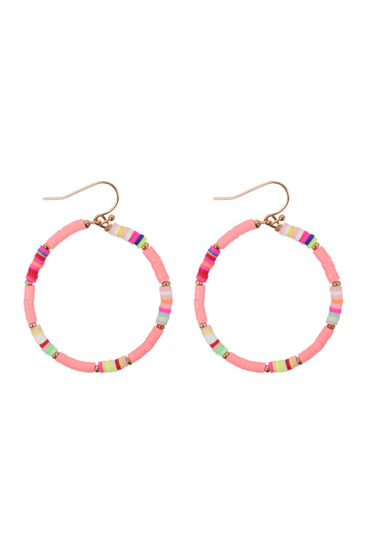Rubber Disc Hook Earrings