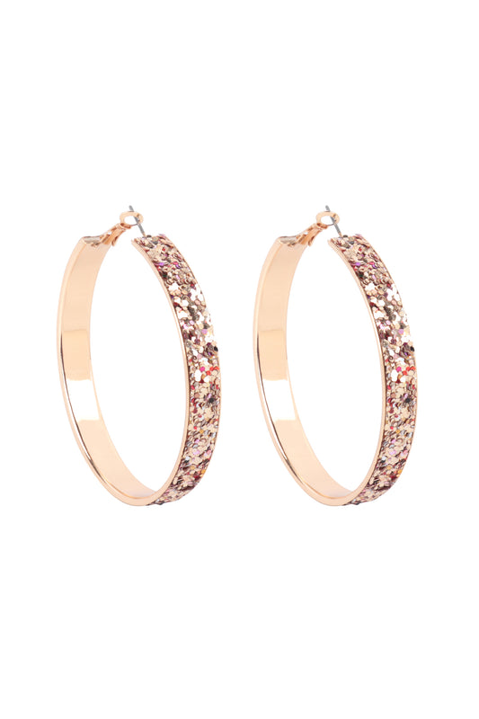 Hoop Glitter Earrings