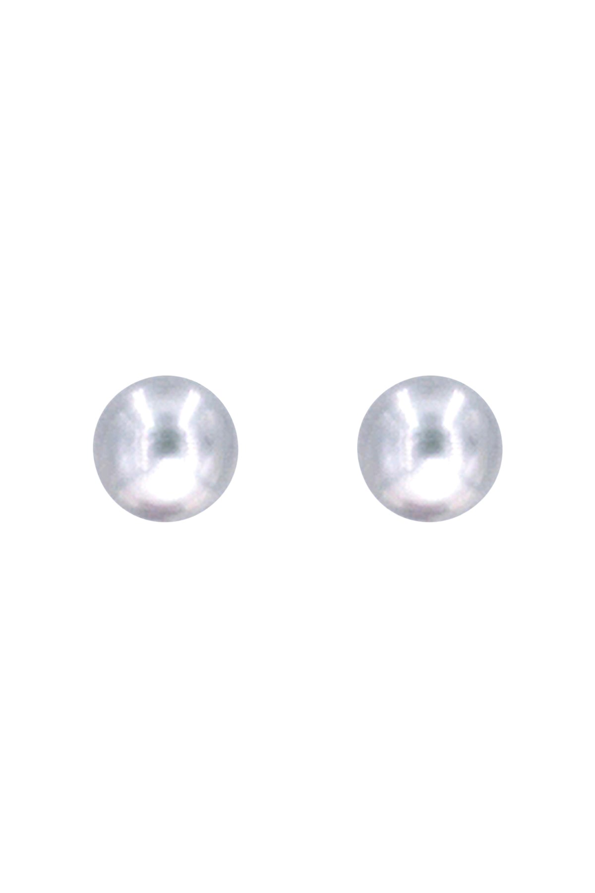 7MM Pearl Stud Post Earrings Burnish