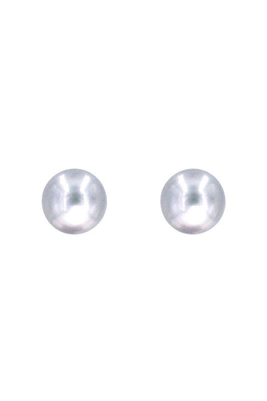 7MM Pearl Stud Post Earrings Burnish