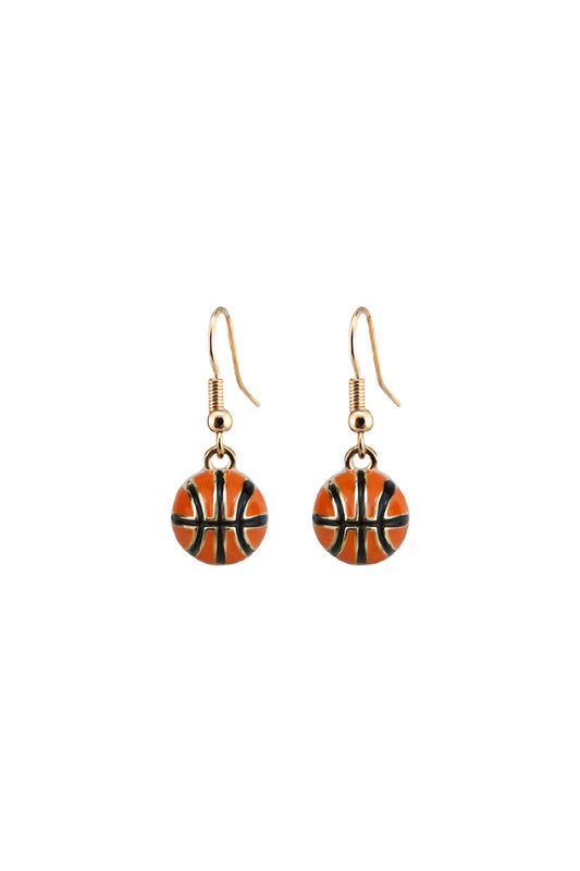 Basketball Epoxy Sports Dangle Hook Earrings