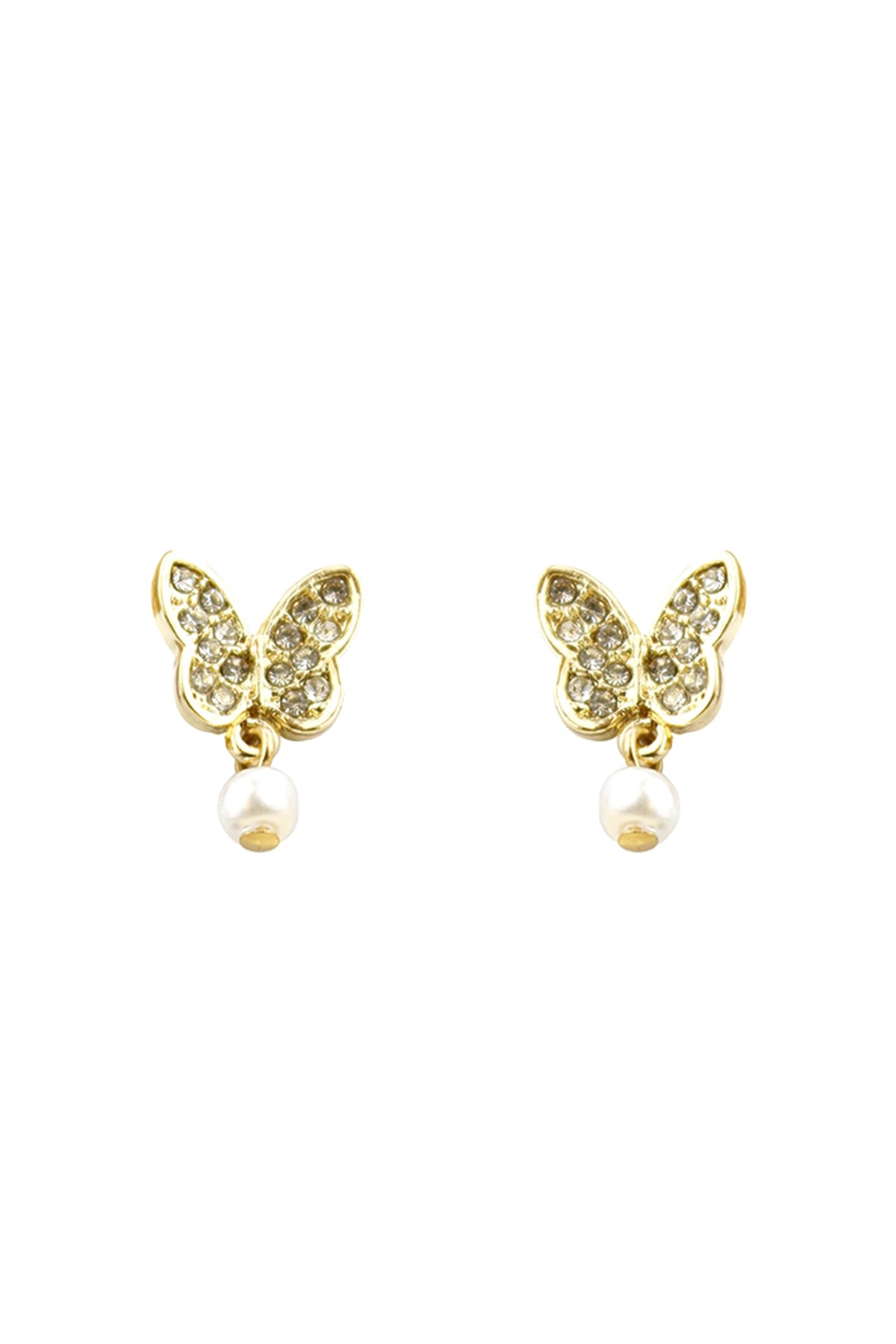 Butterfly Pearl Dangle Earrings