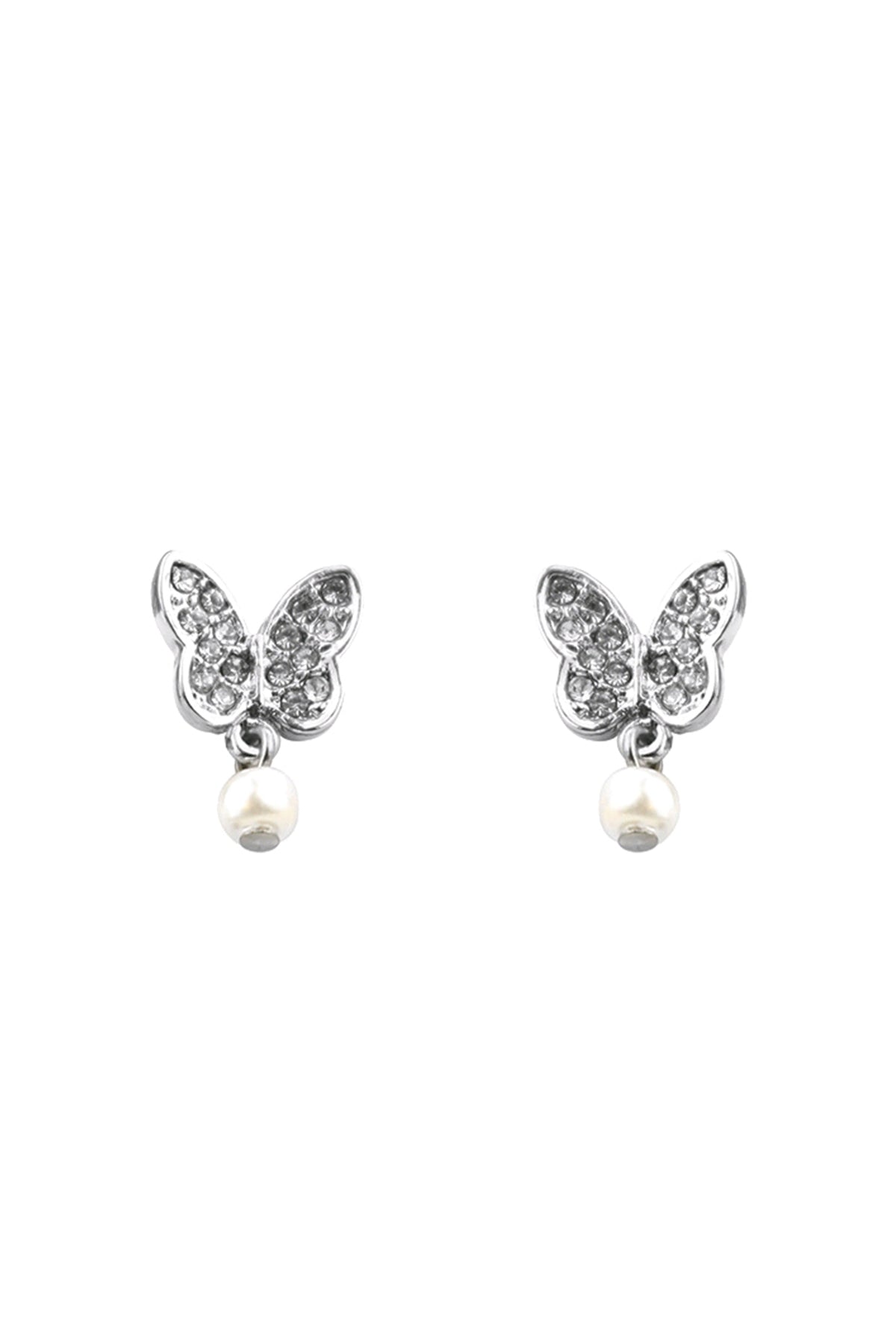 Butterfly Pearl Dangle Earrings