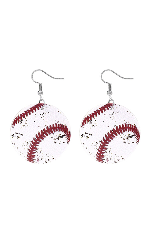 Gameday Baseball Print Earrings