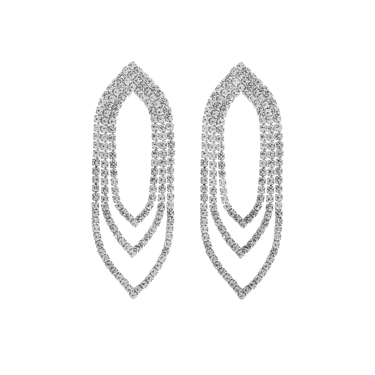 Rhinestone Moroccan Draped Earrings