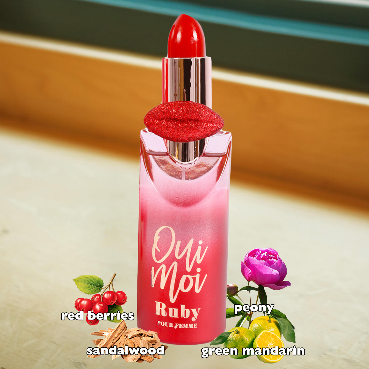 Oui Moi Ruby Spray Perfume Eau De Parfum For Women - 100ML/3.4 FL.OZ.