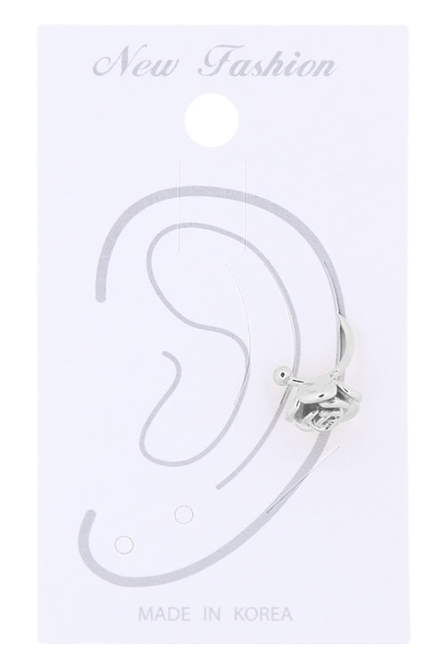 Rose Cast Huggie Earrings