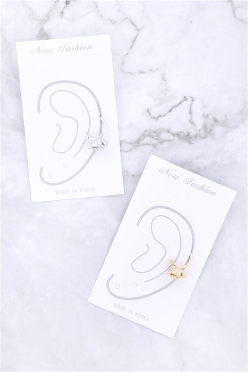 Rose Cast Huggie Earrings
