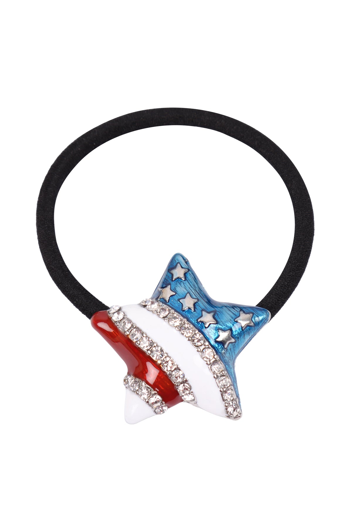 Star USA Flag Accent Ponytail