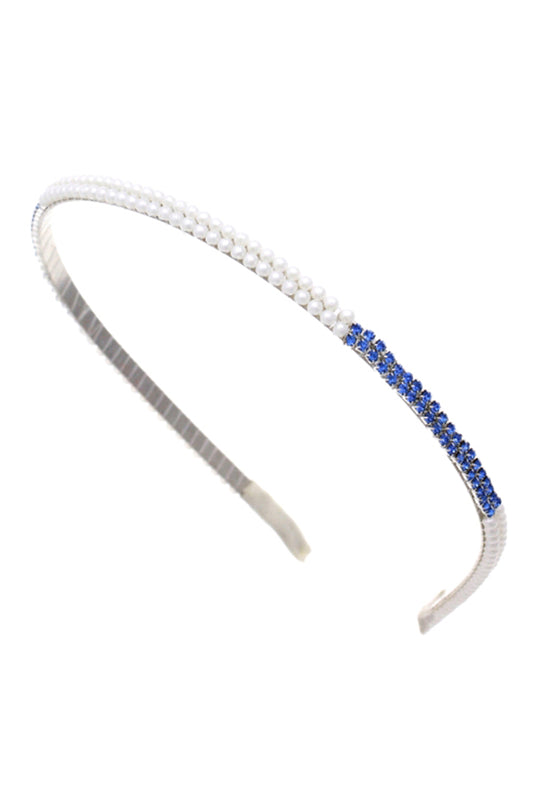Pearl Headband With Rhinestone