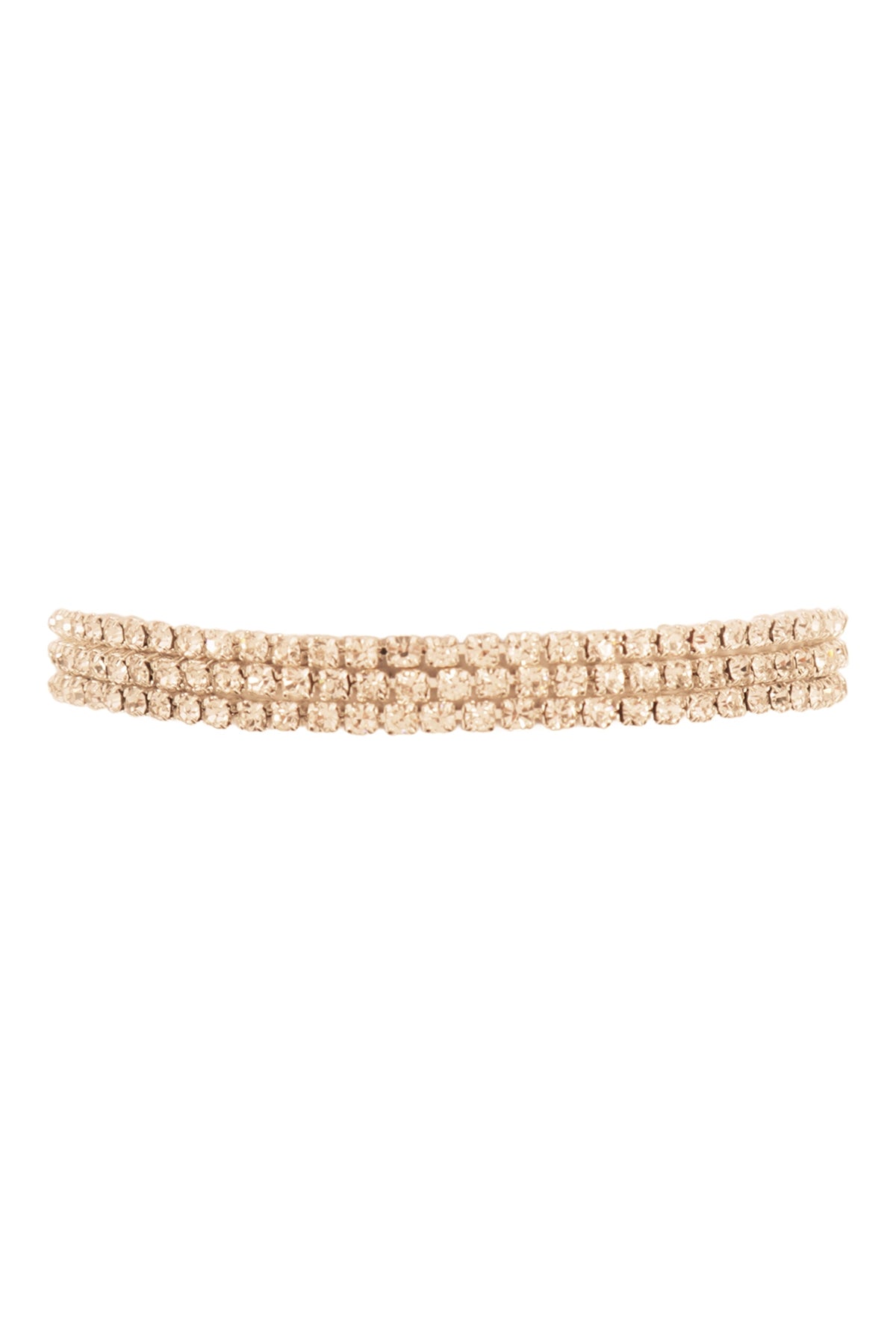 3 Row 2mm Rhinestone Bracelet