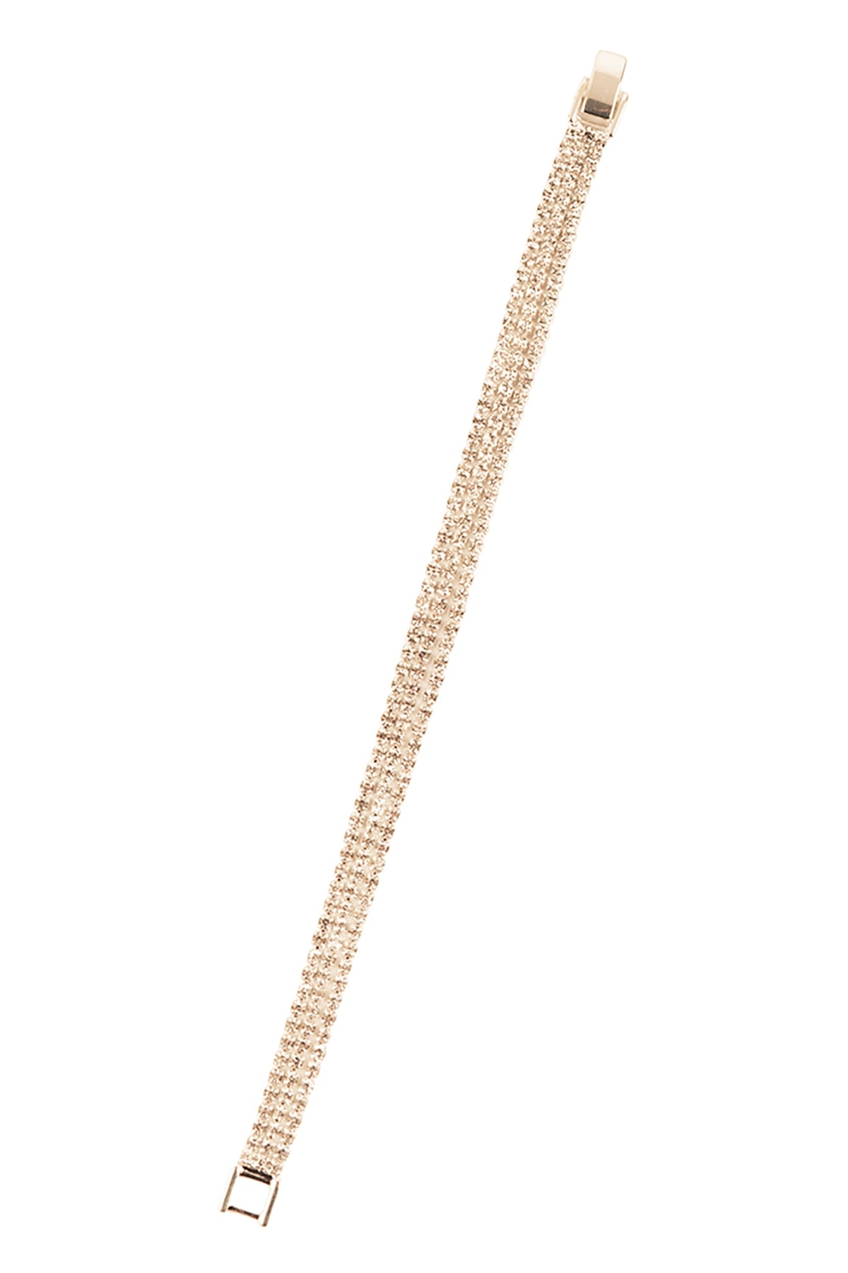 3 Row 2mm Rhinestone Bracelet
