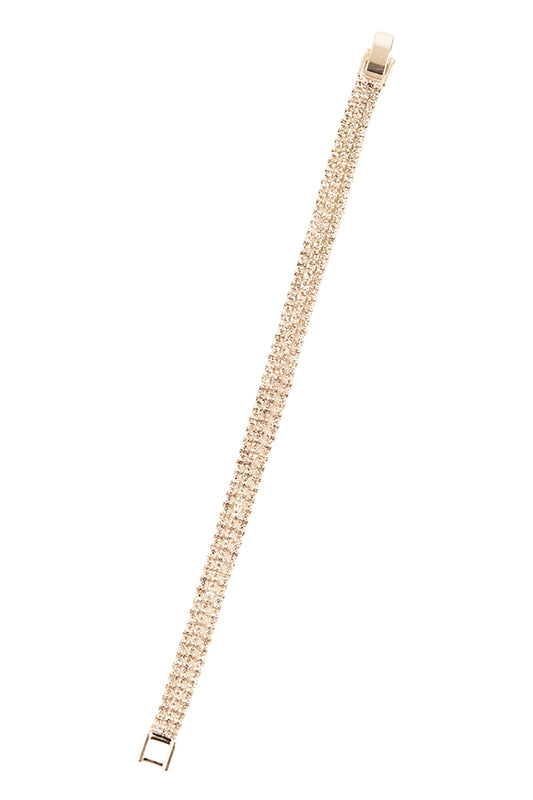 3 Row 2mm Rhinestone Bracelet