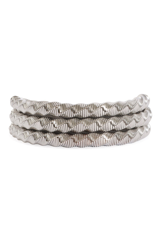 3 Rows Twisted Omega Bracelet