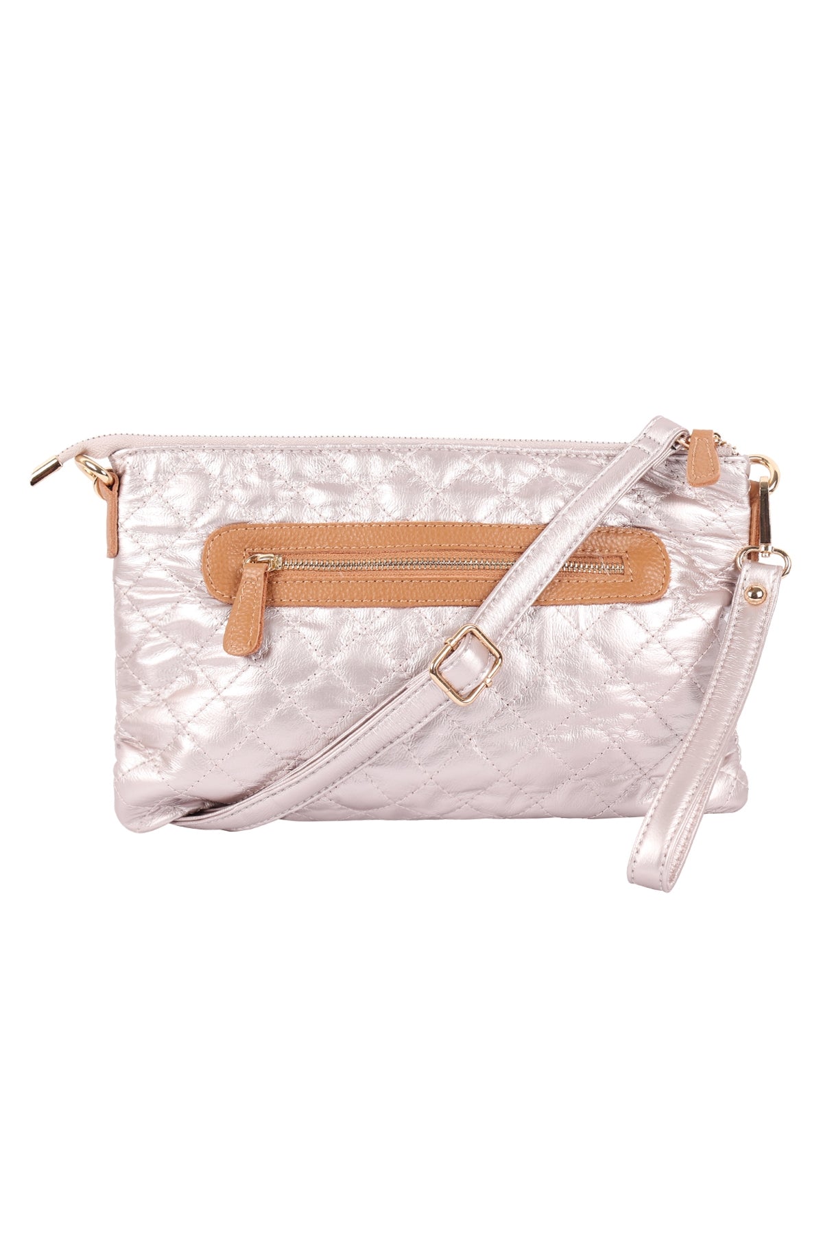 Women's Shoulder Quilted Crossbody Wristlet Bag