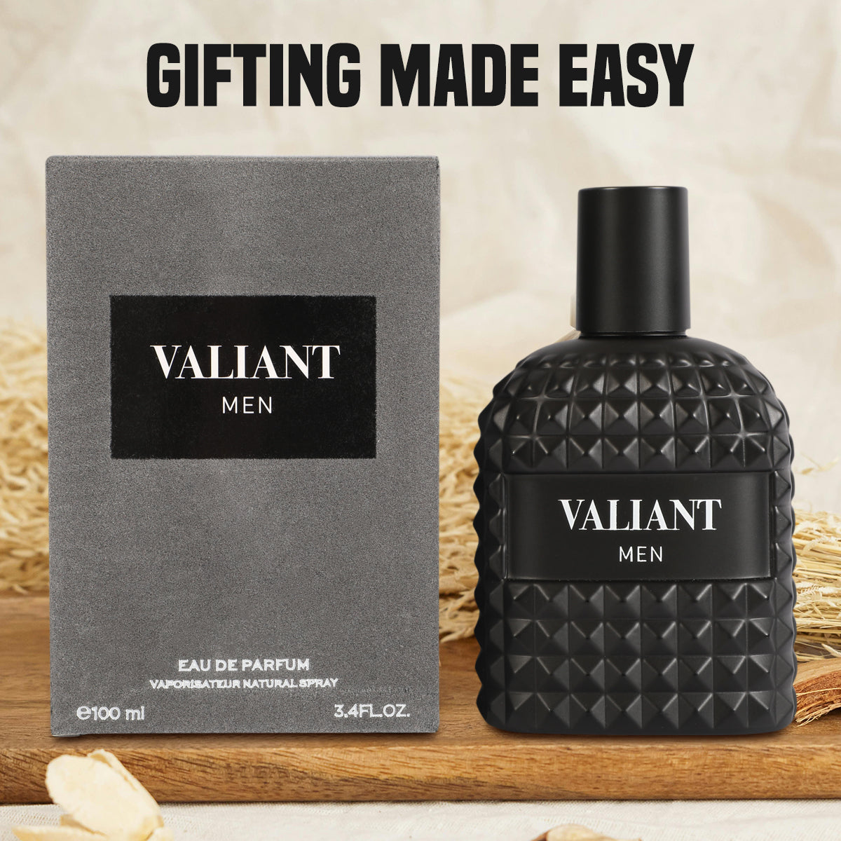 Valiant Men Spray Cologne Eau De Parfum For Men 100ML/3.4 FL.OZ.