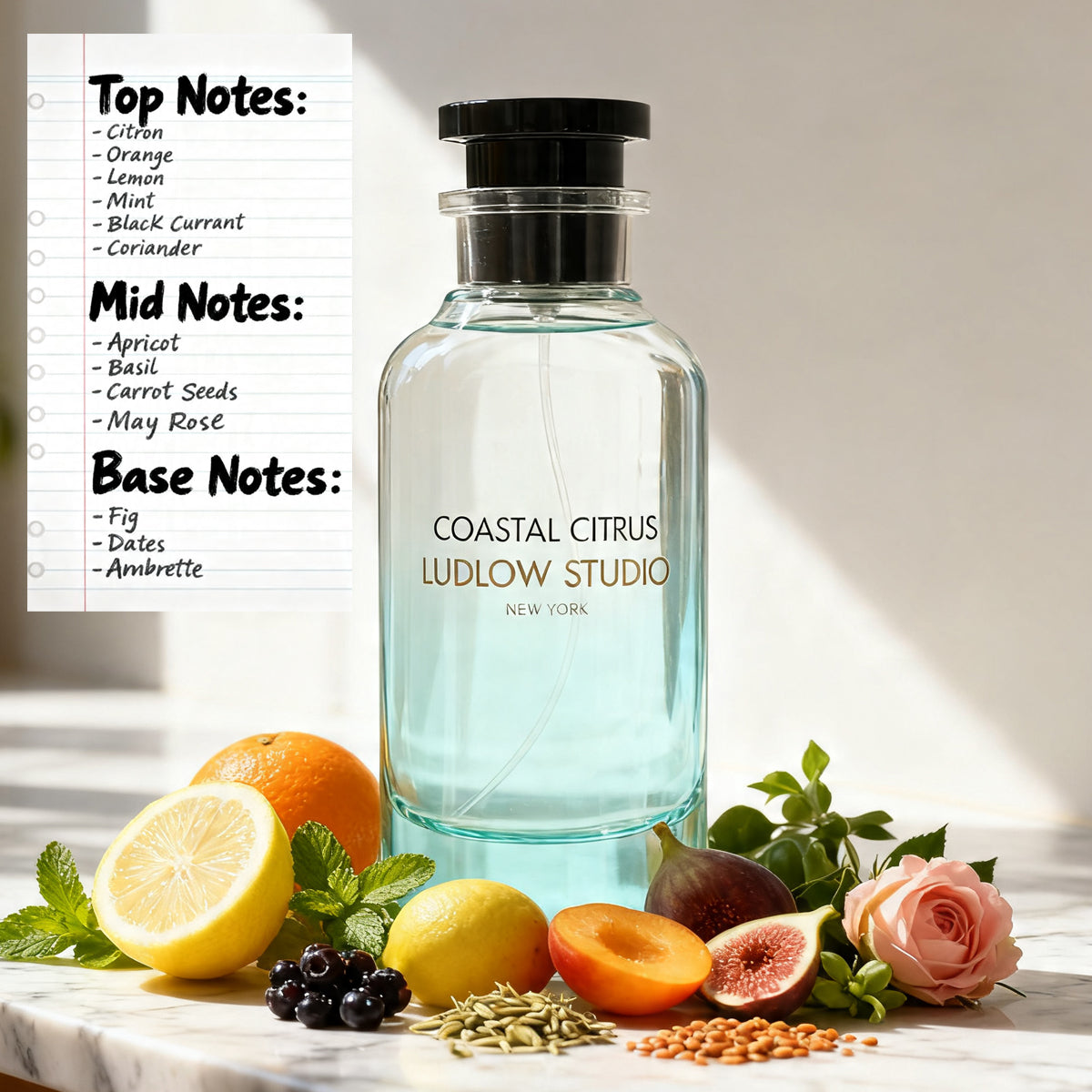Coastal Citrus Ludlow Studio New York Spray Perfume Eau De Parfum For Women - 100ML/3.4FL.OZ./3PCS