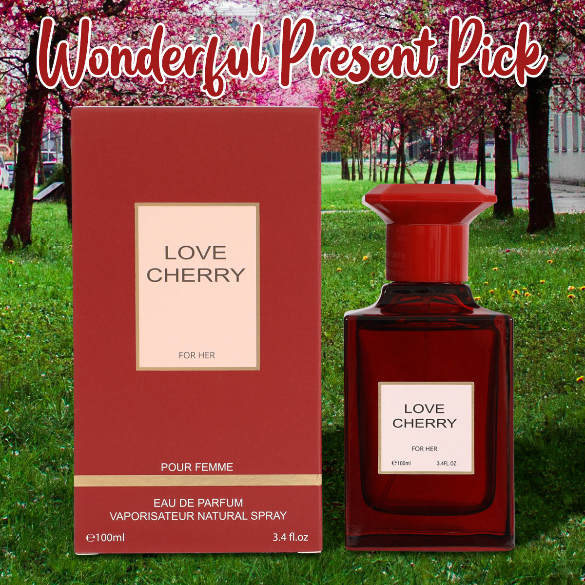 Love Cherry Spray Perfume Eau De Parfum For Women - 100ML/3.4 FL.OZ.