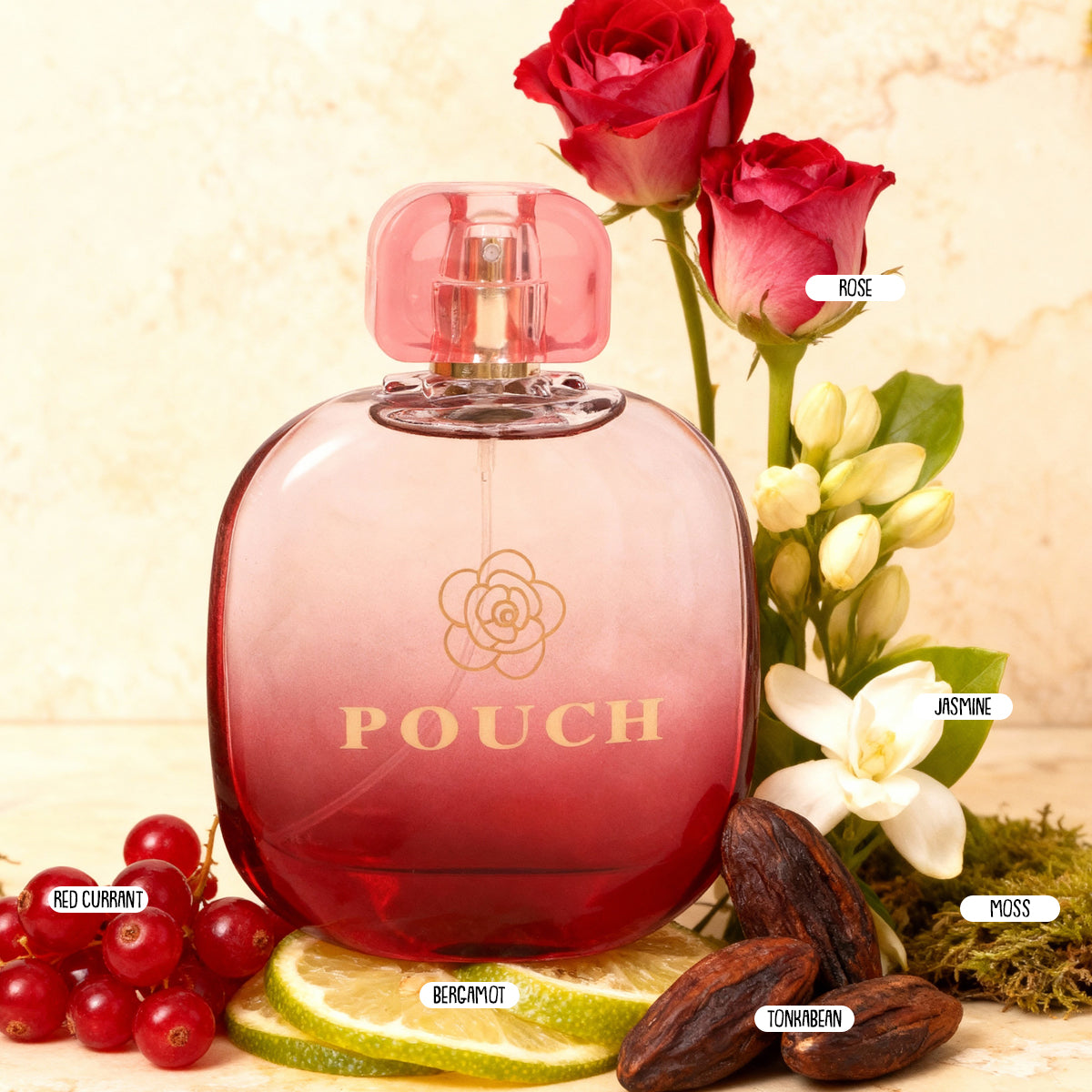 Pouch Blush Rose Spray Perfume Eau De Parfum For Women - 100ML/3.4FL.OZ.