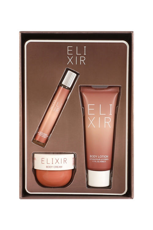 Elixir 3 Piece Perfume Gift set For Women Eau De Parfum, Body Lotion and Body Cream