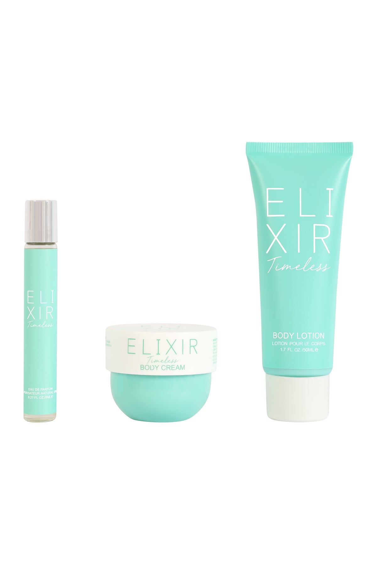 Elixir Timeless 3 Piece Perfume Gift Set For Women - Perfume Body Lotion And Body Cream 3 Packs