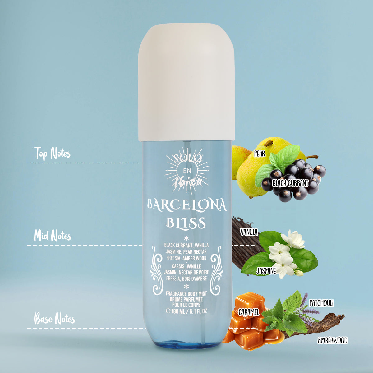 Solo En Ibiza Barcelona Bliss Spray Perfume For Women - 180ML/6.1 FL.OZ.