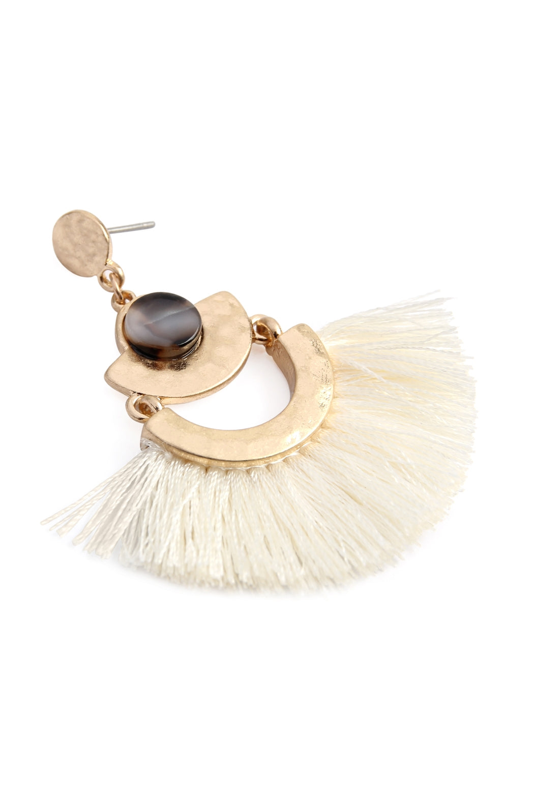 Dangling Tassel Fan  Drop Earrings