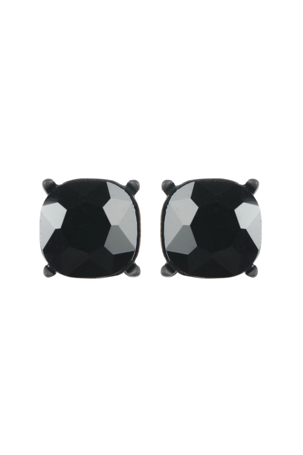 Glass Cushion Post Earrings