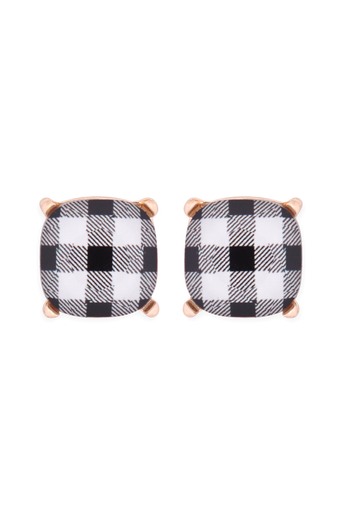 Glass Cushion Post Earrings