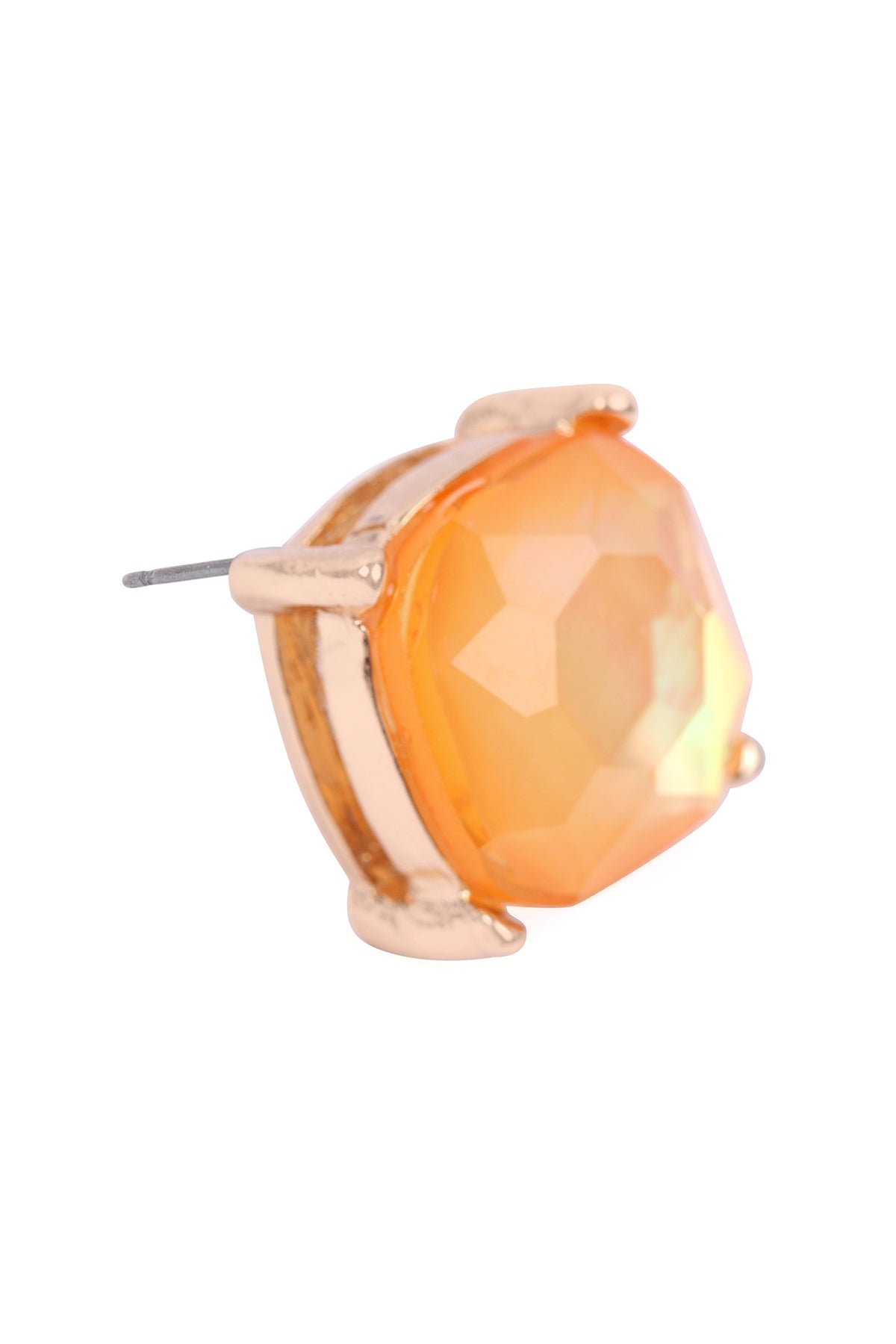 Glass Cushion Post Earrings