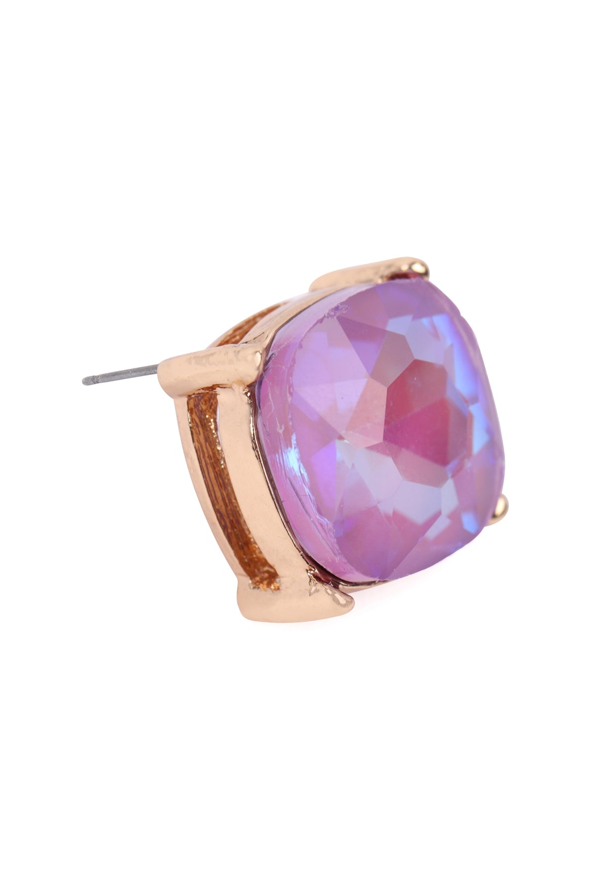 Glass Cushion Post Earrings