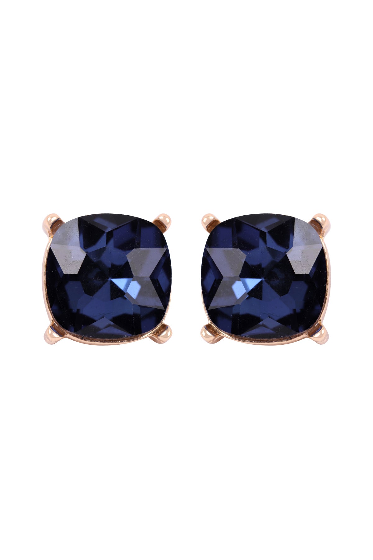 Glass Cushion Post Earrings