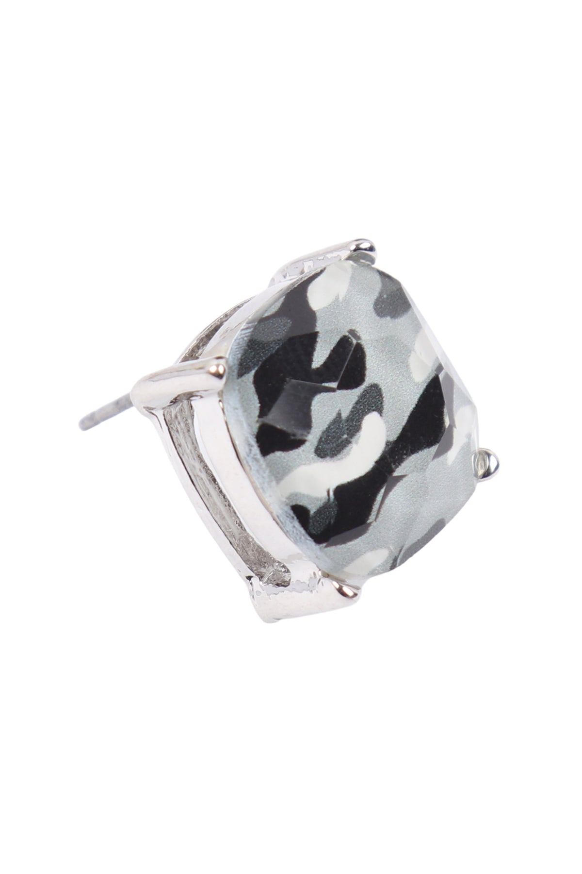 Glass Cushion Post Earrings