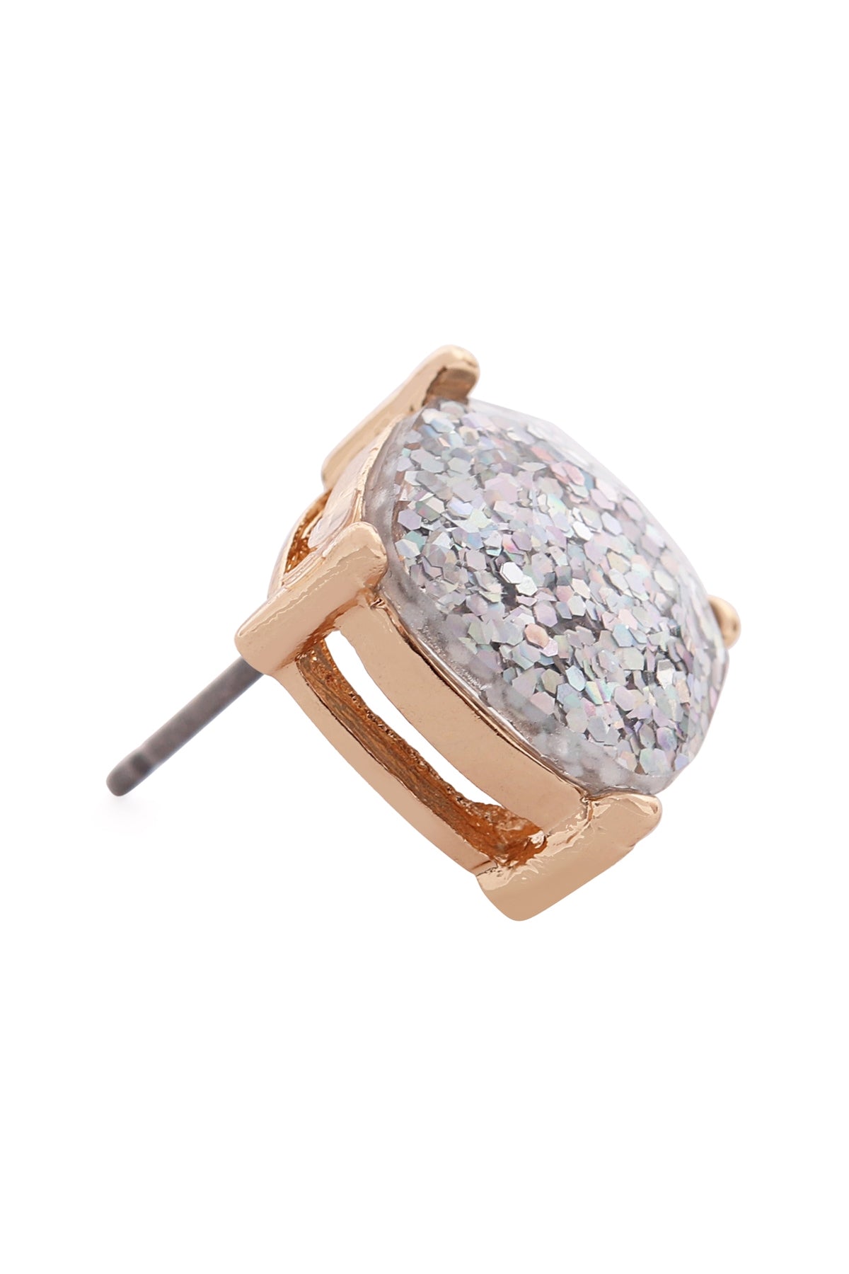 Sparkling Glitter Epoxy Stud Earrings