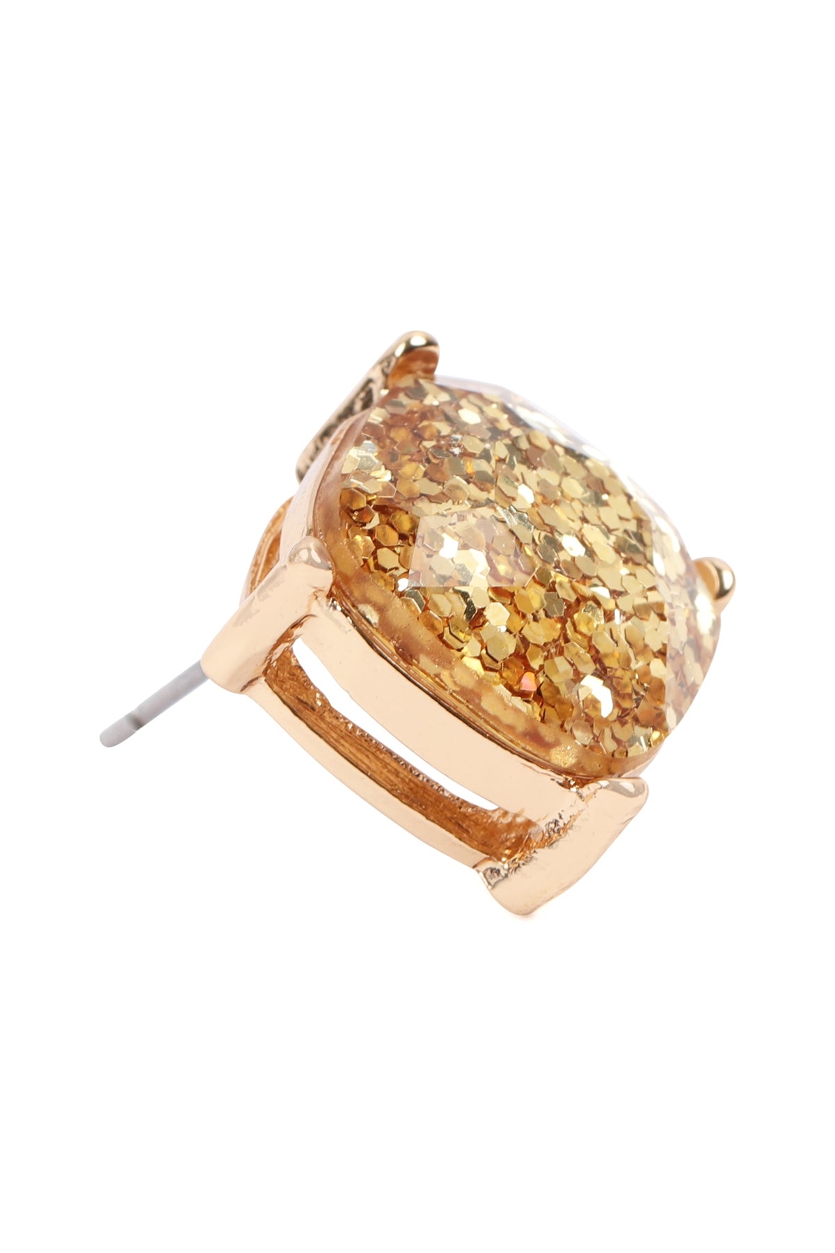 Sparkling Glitter Epoxy Stud Earrings