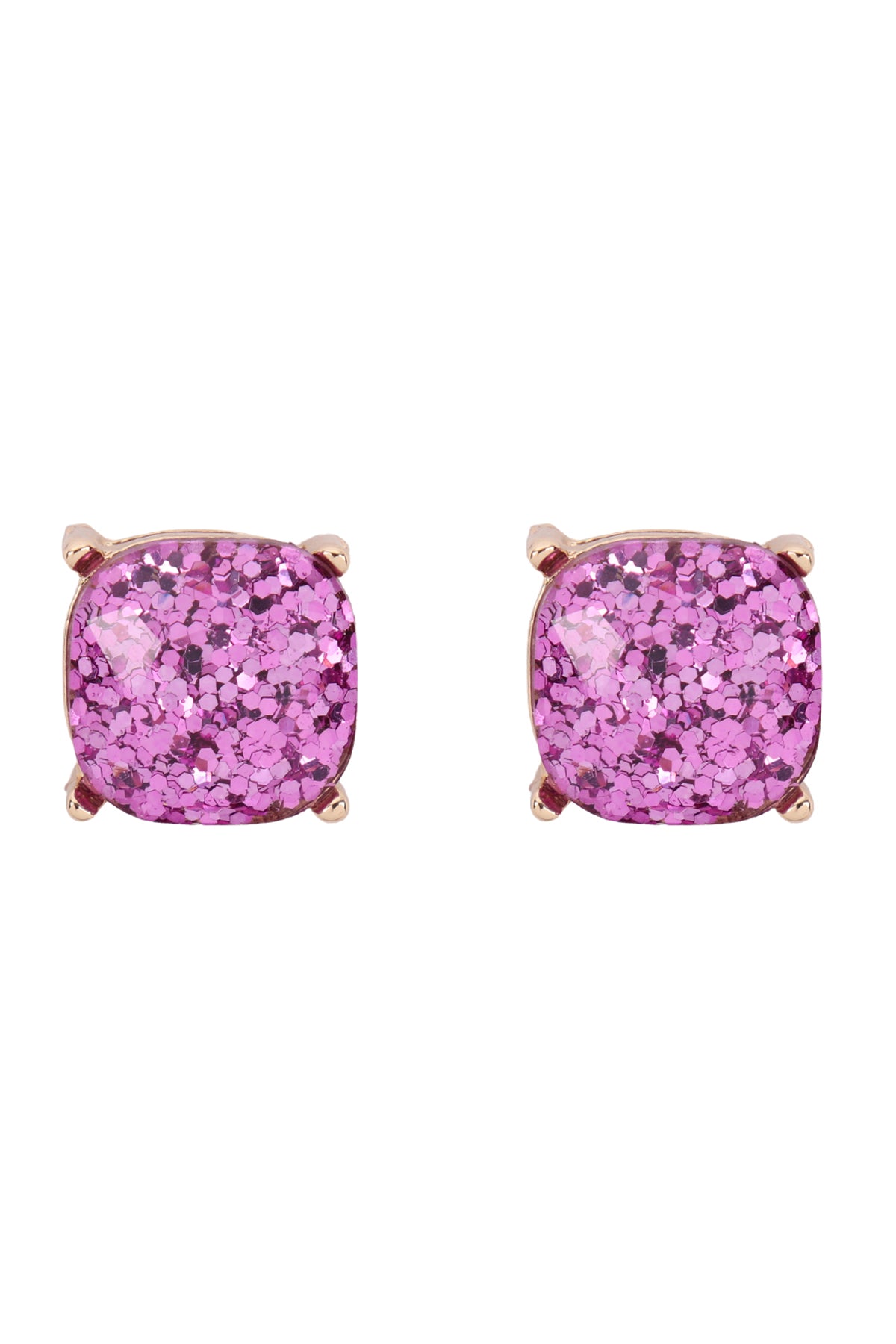 Sparkling Glitter Epoxy Stud Earrings