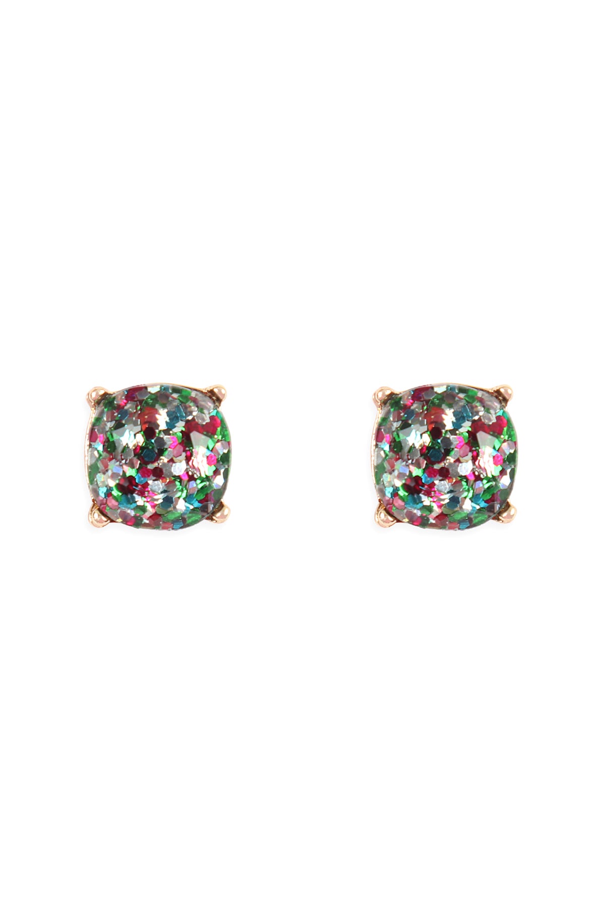 Glitter Epoxy Stud Earrings