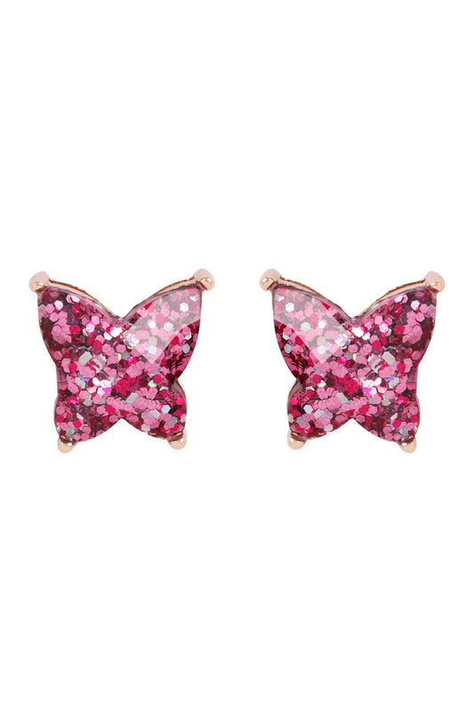 Butterfly Glitter Epoxy Earrings