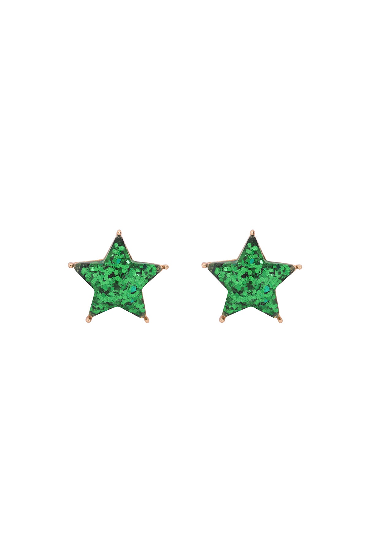 Star Glitter Epoxy Stud Earrings