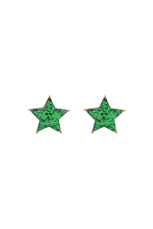 Star Glitter Epoxy Stud Earrings