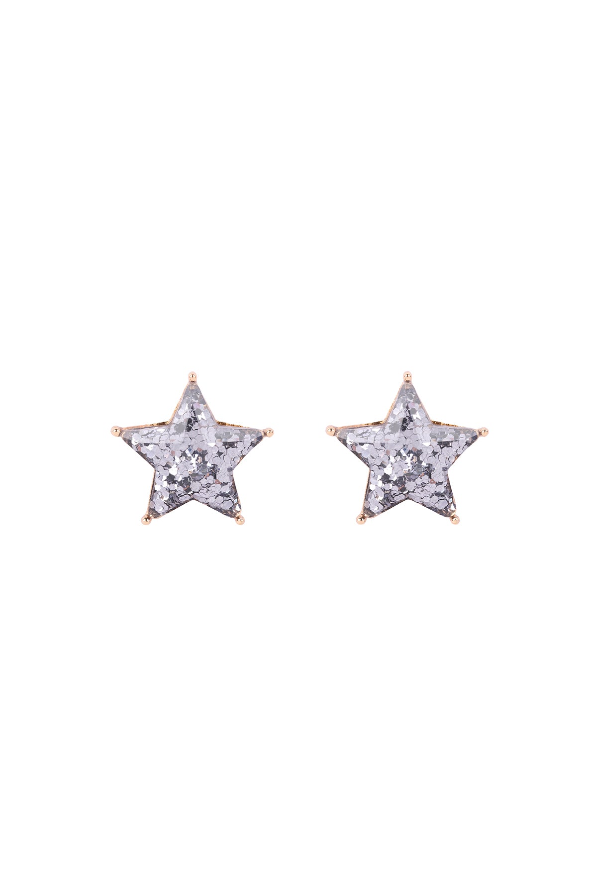 Star Glitter Epoxy Stud Earrings