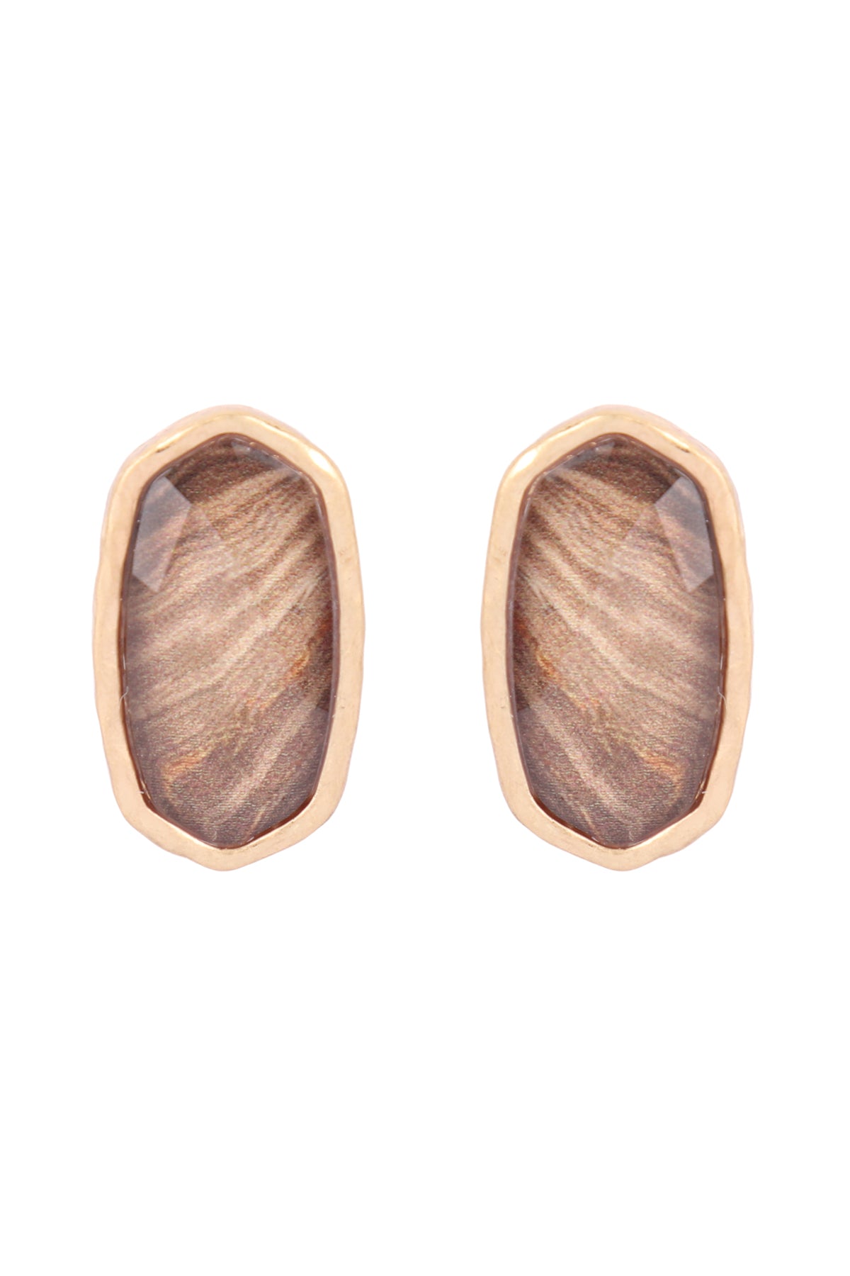 Agate Print Epoxy Stud Earrings