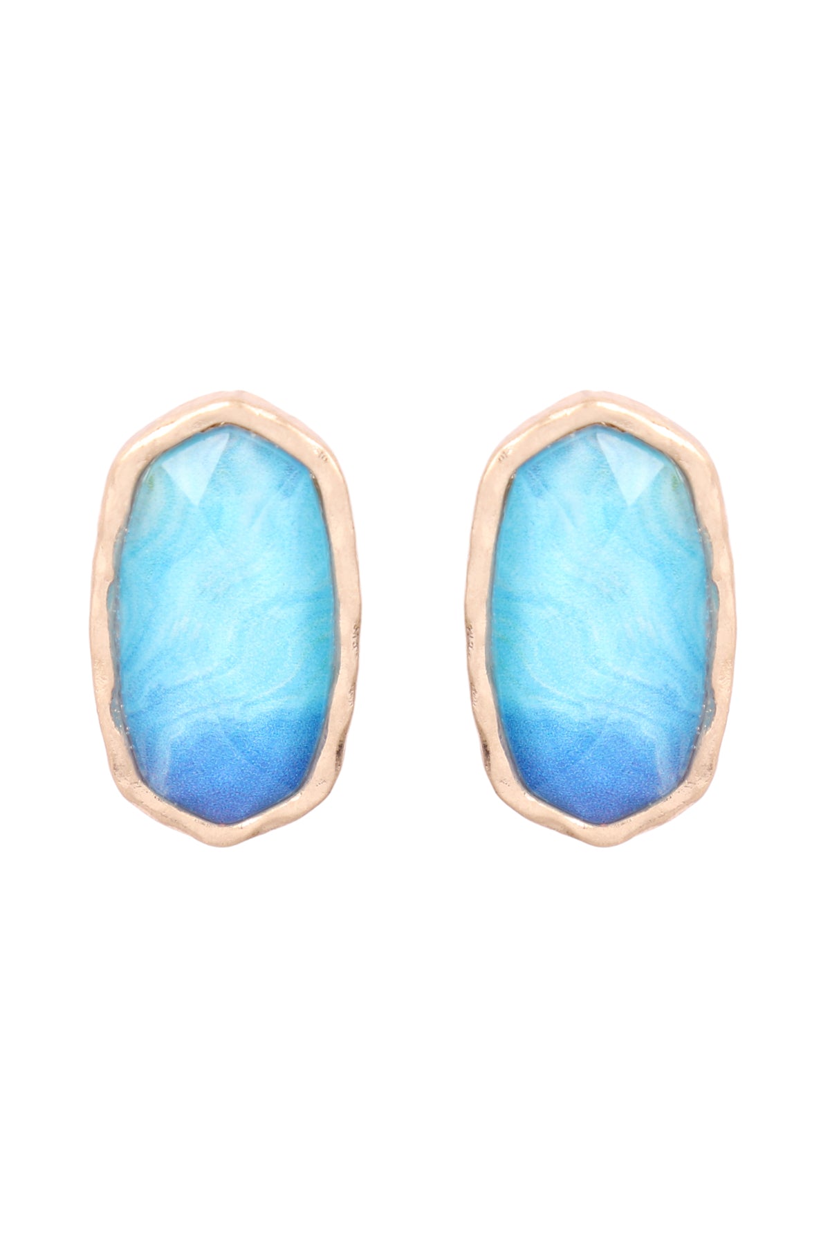 Agate Print Epoxy Stud Earrings