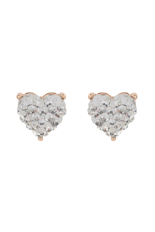 Heart Cushion Stud Earrings