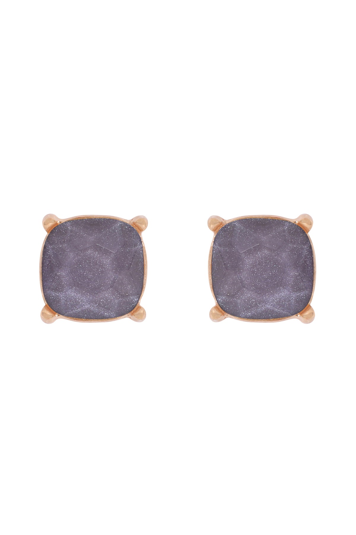 Fine Glitter Epoxy Stud Earrings
