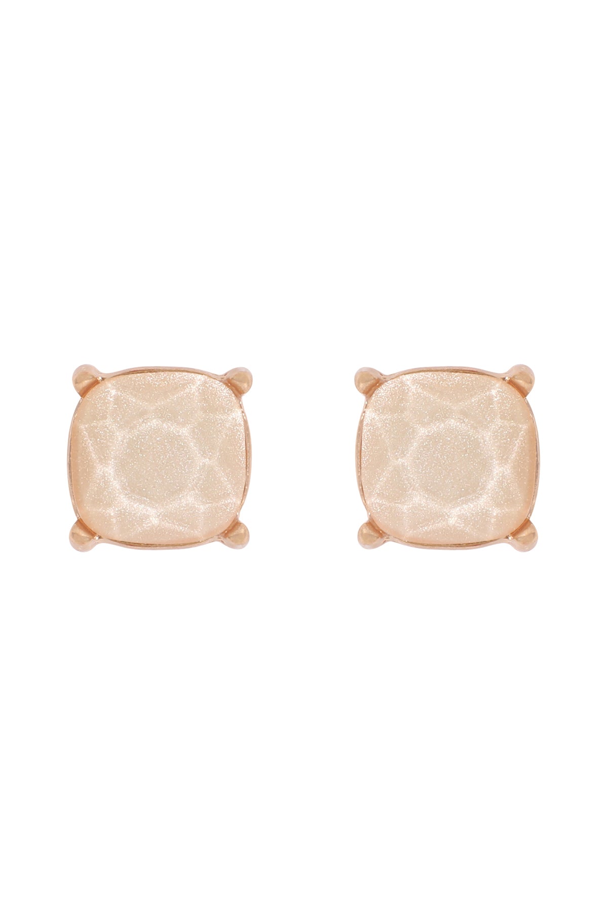 Fine Glitter Epoxy Stud Earrings