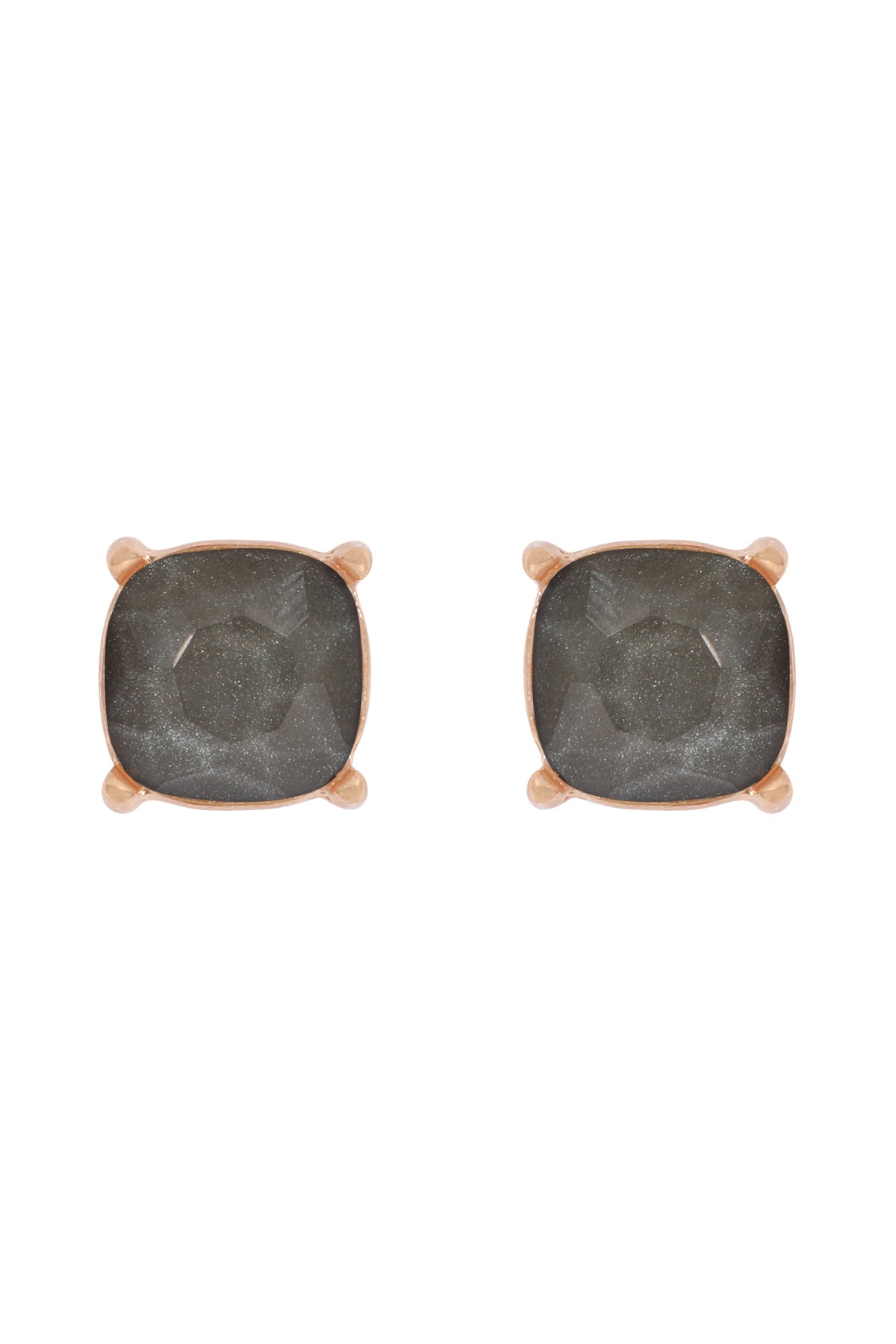 Fine Glitter Epoxy Stud Earrings