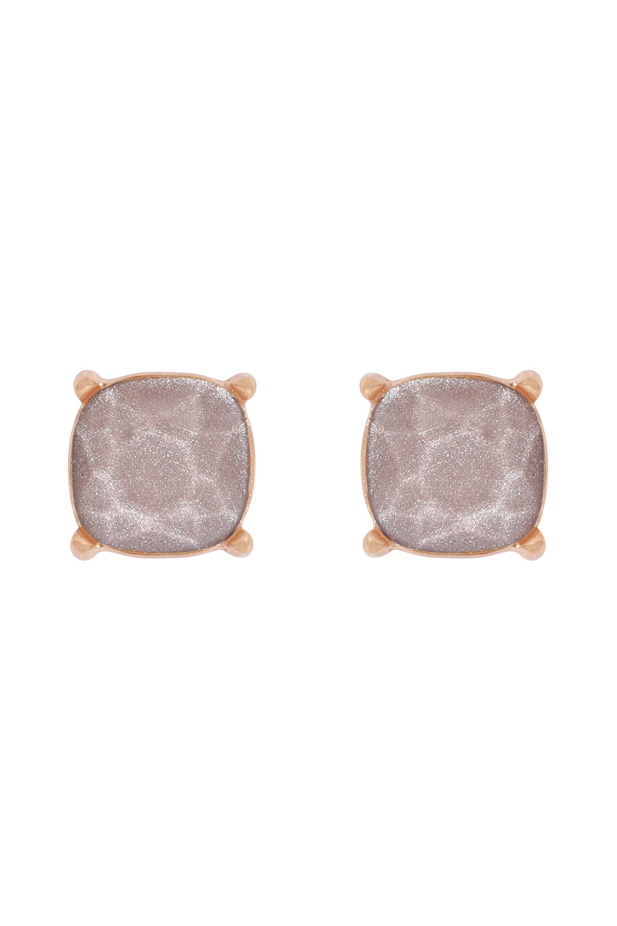 Fine Glitter Epoxy Stud Earrings