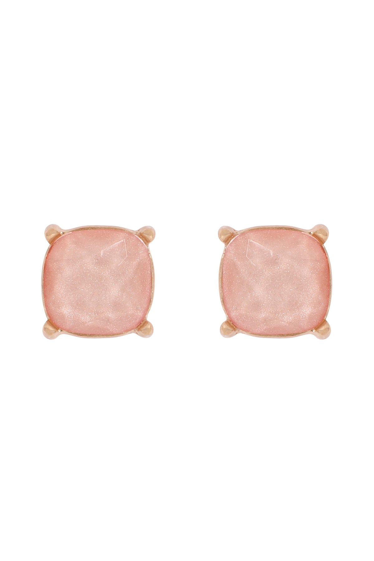 Fine Glitter Epoxy Stud Earrings