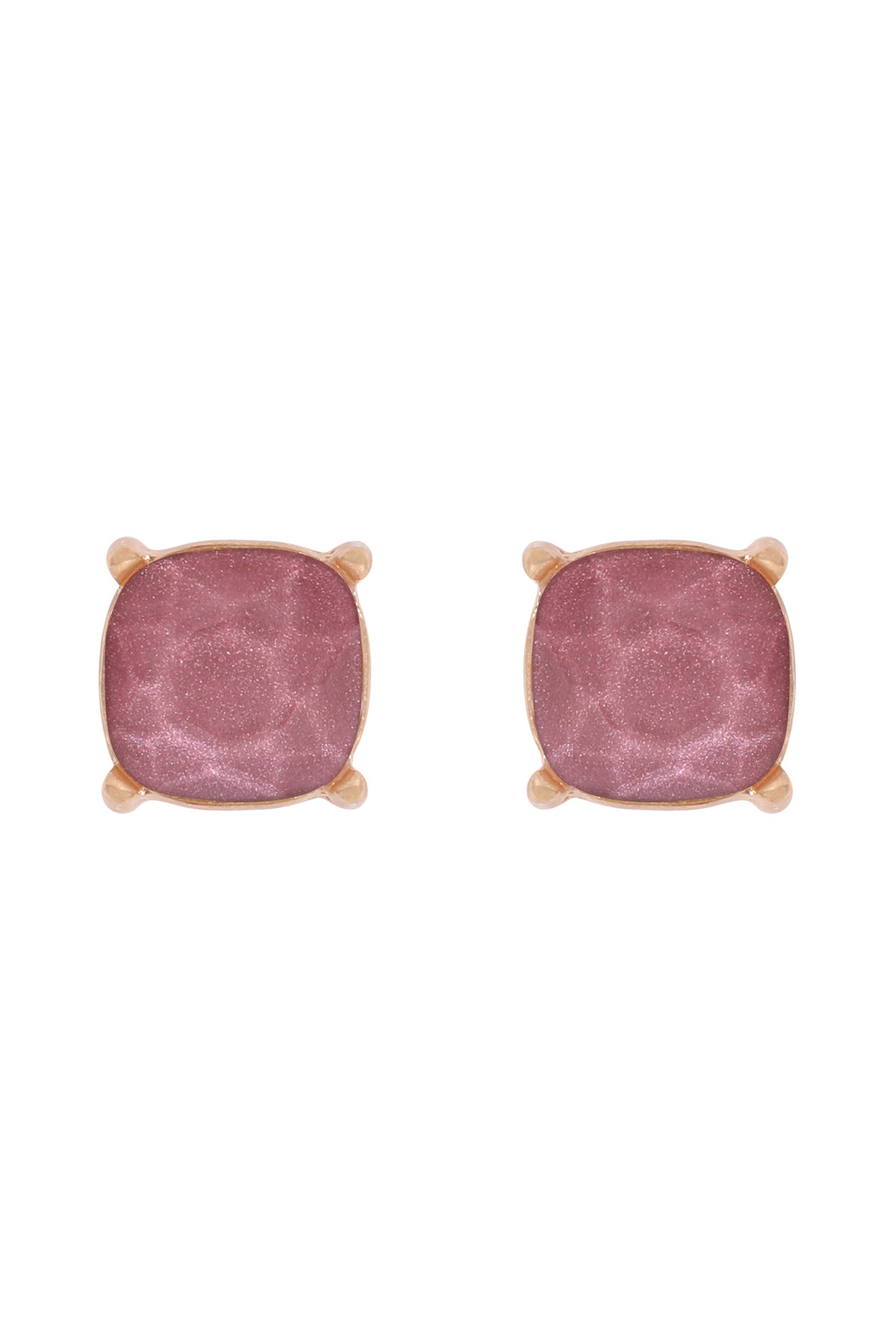 Fine Glitter Epoxy Stud Earrings
